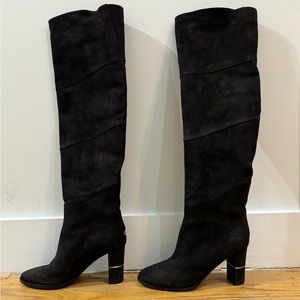 Jimmy Choo Maria Over The Knee Black Suede Boot
